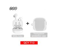 (T13 Blanco con Estuche) QCY T13 Auriculares Inalámbricos Inteligentes BT5.1 TWS Auriculares con 4 Micrófonos