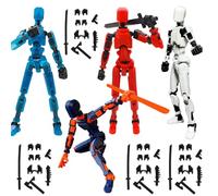 T13 Figura de acción, minifiguras de leyendas con 4 armas y 3 tipos de manos, robot multiarticulado T13, robot impreso en 3D, decoración de escritorio, robot afortunado para amantes de los juegos