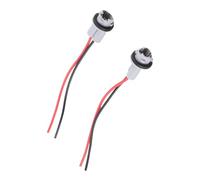 T15 Pigtail Lamp Socket | DIY Installation for Cars/Trucks/Boats | ABS Insulation Material with Prewired Connections | T10 W5W 168 194 Bulb Compatible