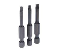 T15 Punta torx extendido, Destornillador en Forma de Estrella 15mmx50mm, Controlador Torx Hecho de Acero Forjado, Punta de Torsión y Vástago hexagonal para Destornillador Inalambrico (3pcs)