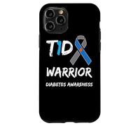 T1D Warrior Type 1 Diabetes Awareness Blue Ribbon Carcasa para iPhone 11 Pro