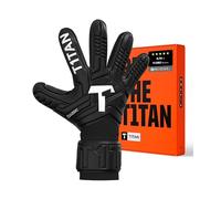 T1TAN Classic 1.0 Black-out - Guantes de Portero - con protección para los Dedos - Guantes de fútbol para porteros - Talla 8