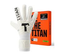 T1TAN Classic 1.0 White-out - Guantes de Portero - con protección para los Dedos - Guantes de fútbol para porteros - Talla 4