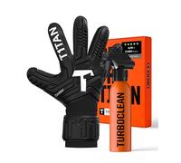 T1TAN Classic Black-out Guantes de Entrenamiento para porteros + Turboclean, Talla 10