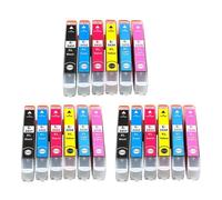 T2431-T2436 T2431 24XL Cartucho de Tinta, Compatible con Epson Expression XP55 XP750 XP760 XP850 XP860 XP950 XP960 XP970 XP-55 XP-750 XP-760(1SET(18PC))