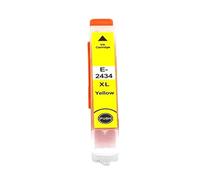 T2431-T2436 T2431 24XL Cartucho de Tinta, Compatible con Epson Expression XP55 XP750 XP760 XP850 XP860 XP950 XP960 XP970 XP-55 XP-750 XP-760(Y 1PC)