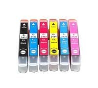 T2431-T2436 T2431 24XL Cartucho de Tinta, Compatible con Epson Expression XP55 XP750 XP760 XP850 XP860 XP950 XP960 XP970 XP-55 XP-750 XP-760(1SET(6PC))