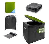 T2ND® Inodoro Portátil Plegable 5 En 1 Ligero Compacto Multiusos Para Camping Viajes Furgoneta Playa Emergencias Baño Exterior Incluye Bolsa Cojín Reutilizable Resistente Fácil De Transportar