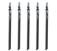 T344D - Hojas de sierra de calar con vástago en T de 6 pulgadas, 5 hojas de sierra caladora para madera, hojas largas multiusos para cortar rápidamente madera, madera contrachapada, madera dura,
