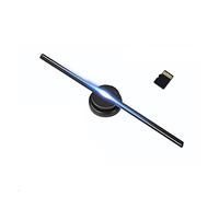 T40 3D Fan Holograma Proyector WiFi Montado en Pared Pantalla de Publicidad LED Sign Lámpara holográfica Player Soporte Imágenes Video Fácil de Transportar(Bright Version)
