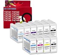 T47A1 T47A2 T47A3 T47A4 T47A5 T47A6 T47A7 T47A8 T47A9 T47AD Pack 10 tintas Compatible con Epson SureColor P900