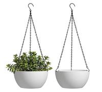 T4u Maceta Colgante 25 Cm, Juego De 2, Macetero Colgante con Cadena Extraíble, para Optimizar Espacio Y Decorar Plantas En Viviendas Y Balcón, Macetas Colgantes De Uso Interior Y Exterior