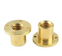 T5 T6 T8 T10 T12 T14 T20 T22 T25 Tuercas de latón Paso 1/2 mm de plomo(T25 Pitch5mmLead10mm)