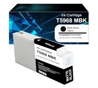 T5968 Cartucho de Tinta para Cartuchos de Tinta Epson T5968 para Epson T5968 MBK C13T596800 Compatible para Epson Stylus Pro 7700 7890 7900 9700 9890 9900(1 x Negro Mate)