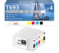 T6931 T6932 T6933 T6934 T6935 Cartucho de Tóner Compatible para Epson SureColor T3000 T5000 T7000 T3070 T5070 T7070 T3200 T5200 Impresoras, Alto Rendimiento 350 ML, Impresión Nítida,BCMY-1 Pack