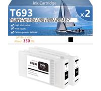 T6931 T6932 T6933 T6934 T6935 Cartucho de Tóner de alta Capacidad de Repuesto para Epson SureColor T3000 T5000 T7000 T3070 T5070 T7070 T3200 T5200 Impresoras, Impresión de alta definición, 350 ML,Blac