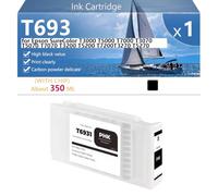T6931 T6932 T6933 T6934 T6935 Cartucho de Tóner de alta Capacidad de Repuesto para Epson SureColor T3000 T5000 T7000 T3070 T5070 T7070 T3200 T5200 Impresoras, Impresión de alta definición, 350 ML,Blac