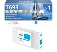 T6931 T6932 T6933 T6934 T6935 Cartucho de Tóner para Epson SureColor T3000 T5000 T7000 T3070 T5070 T7070 T3200 T5200 Impresoras, 350 ML,Cyan-1 Pack