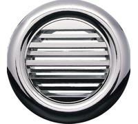 T71 MS - Rejilla de ventilación/antiinsectos (2 unidades, 40 mm de diámetro, redondo, cromado), color plateado
