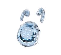 (T8 Azul) Auriculares Bluetooth inalámbricos transparentes con cancelación de ruido, estéreo, digitales