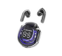 (T8 Negro) Auriculares Bluetooth inalámbricos transparentes con cancelación de ruido estéreo digitales