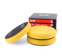 T80 amarillo de corte alto Esponjas pulido coche, SPTA 3 Piezas 125mm Almohadillas de Pulido Kit Esponja Pulido para Coche, Esponjas para pulidoras, Almohadilla de Rejilla de Pulido para