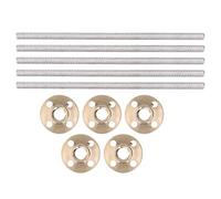 T8x8 Lead Screw and Brass Nut Kit | 5 Sets High Strength Stainless Steel | Accurate Trapezoidal Screw for 3D Printers/Robotics/CNC Machines | Oxidation Protection & Low Noise