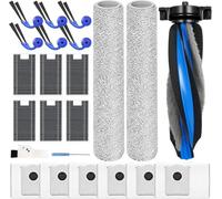 T90 PRO Omni Accesorios para ECOVACS DEEBOT T90 PRO Omni, T90 Omni, Juego de 23 piezas de repuesto con 1 cepillo principal, 6 cepillos laterales, 2 mopas con rodillos, 6 bolsas de polvo y 6 filtros