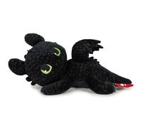 TA&MA Dar a tu dragón fácil - Dragón nocturno negro inspirado en el diente sin diente - Peluche y peluche - Varios modelos y tamaños - Peluche suave para niños y fans (tumbado 30 cm)