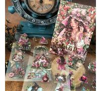 Ta Merry Scrapbooking Stickers 20 hojas accesorios para diario juego de pegatinas retro estética decorativa para álbum, scrapbooking, bloc de notas, álbum fotográfico DIY (Magic Sticker Book 2)