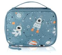 TA Trend Atelier bolsa térmica infantil, bolsa de almuerzo, mini bolsa isotérmica para cosméticos, medicamentos, tentempiés - 1,5 l (Azul-Espacio)