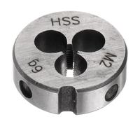 TA-VIGOR 1 troquel de rosca ajustable M2 x 0,4 mm, acero de alta velocidad para mano derecha, troquel redondo para procesar, corregir o limpiar roscas externas (metal, plástico)