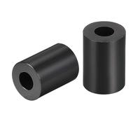 TA-VIGOR 100 arandelas espaciadoras redondas de ABS, diámetro interior de 3,2 mm de diámetro exterior, 7 mm de largo, 8 mm, color negro, no roscado, soporte de separación de columna, espaciadores de