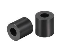 TA-VIGOR 100 arandelas espaciadoras redondas de ABS, diámetro interior de 3,2 mm de diámetro exterior, 7 mm de largo, 6 mm, color negro, no roscado, soporte de separador, espaciadores de aislamiento