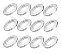 TA-VIGOR 12 anillos de cortina con ojales de 40 mm, anillos de plástico, anillos romanos silenciadores a nanoescala para cortina de ventana, cortina de ducha, cortinas de puerta de vestuario, color