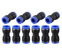 TA-VIGOR 14 mm Conectores Push to Connect, conectores rápidos para tubo de aire 35/64" OD, racores neumáticos rectos de plástico, kit de 10 piezas para compresores, taller, uso industrial