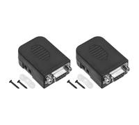 TA-VIGOR 2 conectores D-Sub DB9 de 9 pines y 2 filas RS232 sin soldadura bloque de terminales hembra adaptador para máquina CNC, impresora de PC