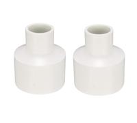 TA-VIGOR 2 cubos de acoplamiento reductor de PVC por Hub de 40 mm x 20 mm, conector adaptador de tubería blanco, reductor de conducto para suministros de agua