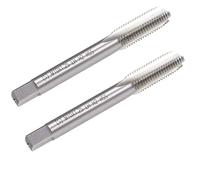 TA-VIGOR 2 grifos métricos M10 x 1,25 mm, HSS 3 flauta recta Taper Tap, 1,25 mm Paso Tornillo Rosca Rosca Machinista Herramienta de reparación DIY