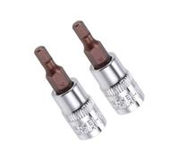 TA-VIGOR 2 llaves hexagonales de 1/4 pulgadas x llave Allen H4 (4 mm), brocas de acero S2 de alta calidad, broca hexagonal con 38 mm de longitud para llave de trinquete, llave dinamométrica, barra