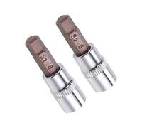 TA-VIGOR 2 llaves hexagonales de 1/4 pulgadas x llave Allen H6 (6 mm), brocas de acero S2 de alta calidad, broca hexagonal con 38 mm de longitud para llave de trinquete, llave dinamométrica, barra