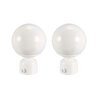 TA-VIGOR 2 remates de bola de barra de cortina de 29,5 mm de diámetro interior, tapas decorativas de extremo de cortina, remates de barra de cortina de repuesto, remate redondo con tapa ajustable para