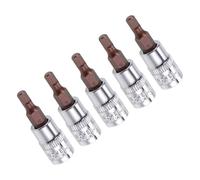 TA-VIGOR 5 llaves hexagonales de 1/4 pulgadas x llave Allen H4 (4 mm), brocas de acero S2 de alta calidad, broca hexagonal con 38 mm de longitud para llave de trinquete, llave dinamométrica, barra
