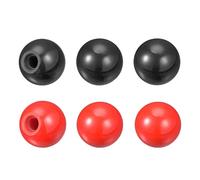 TA-VIGOR 6 pomos de bola termoestables -M10 hembra rosca bola perilla redonda operación con borde liso M10 x 35 diámetro para reemplazo de mango de máquina (rojo x 3 + negro)