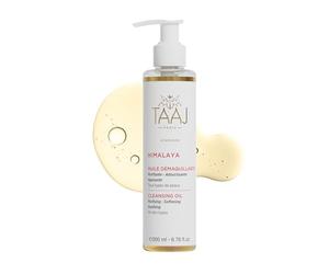 TAAJ | Aceite Desmaquillante - HIMALAYA | Suave y Fundente | Limpieza Profunda y Cuidado Hidratante | Limpia y Elimina Impurezas | Piel Clara, Suave y Calmada | Todo Tipo de Piel | Vegano | 200ml