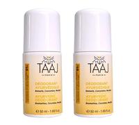 TAAJ | Desodorante Natural Ayurvédico | Axilas limpias y perfumadas | Efecto antitranspirante y no deja marcas | Protección de larga duración | Fabricado en Francia | Vegano | Cruelty Free | 2 x 50 ml