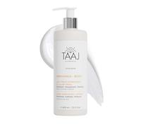 TAAJ | Leche Hidratante Fresca con Aloe Vera - ABHYANGA | Calma, Hidrata y Revitaliza el cuerpo | Activos Regeneradores, Suavizantes y Protectores | Piel Hidratada | Sin efecto graso | Vegano | 400 ml