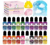 Taba Squishy - Juego de moldes de silicona para teñir pigmentos, 20 colores