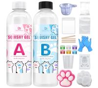 Taba Squishy Kit - 500 g de silicona líquida para Squishy Maker, silicona ultra suave de secado rápido, kit completo para hacer squishy, moldeo pata de gato, antiestrés, regalo descompresión