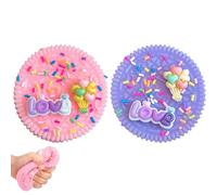 Taba Squishy Oreo - Terapia sensorial para aliviar el estrés, ultrasuave, para adultos, TDAH, autismo, paciente, alivio del estrés, aprendizaje de formas, reconocimiento de color (morado + rosa)